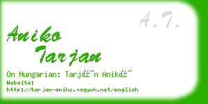 aniko tarjan business card